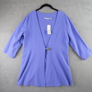 Soft Surroundings Benedetta Guaze Topper Women Medium  Cotton NWT